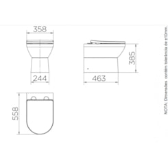 Kit Vaso Sanitário Convencional com Assento e Acessórios Next Branco Docol Kit Vaso Sanitário Convencional com Assento e Acessórios Next Branco Docol