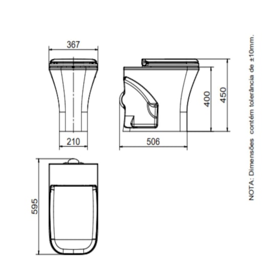Kit Vaso Sanitário Convencional Com Assento E Itens De Instalação Gali Branco Docol - Imagem principal - c0b9f780-a73a-4ba5-8afe-d6fdebeb0d32