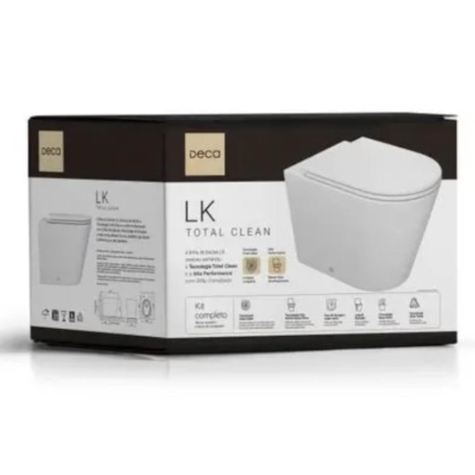 Kit Vaso Sanitário Convencional Completo Lk Total Clean Branco Deca - Imagem principal - ae7f00f9-c776-4fa3-a79f-383c4ed7b26d