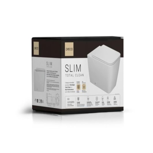 Kit Vaso Sanitário Convencional Completo Slim Total Clean Branco Deca - Imagem principal - a5f5d06c-4e08-49a2-a7c4-66a7897c4dde
