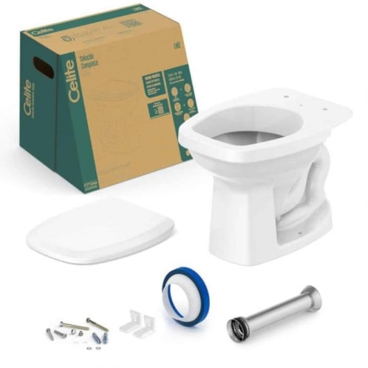 Kit Vaso Sanitário Convencional Itens De Instalação Assento Sanitário Like Branco Celite - Imagem principal - fc3ed956-67b7-4ea9-92b5-8177a2d2865a