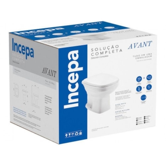 Kit Vaso Sanitário Convencional Itens de Instalaçao Avant Branco Incepa - Imagem principal - c3ef2192-d5a5-42eb-910e-2c02476e9dac