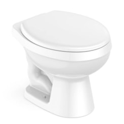 Kit Vaso Sanitário Convencional Itens de Instalaçao E Assento Pp Kids In Branco Incepa