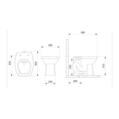 Kit Vaso Sanitário Convencional Itens de Instalaçao E Assento Pp Soft Art Branco Incepa