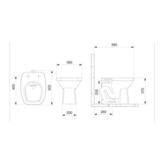 Kit Vaso Sanitário Convencional Itens de Instalaçao E Assento Pp Soft Art Branco Incepa - Imagem principal - e9d45920-31d3-44df-aea0-0da57df3cb2c