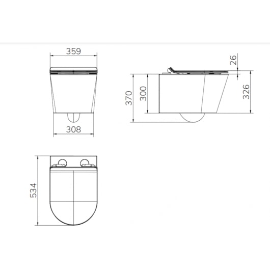 Kit Vaso Sanitário Convencional Suspenso e Itens de Instalação Liss Branco Docol - Imagem principal - 840c424a-d057-4a0d-bb05-241c2443573e