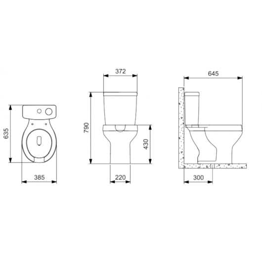 Kit Vaso Sanitário De Acessibilidade Com Caixa Acoplada E Acessórios De Instalaçao Acesso In Branco Incepa - Imagem principal - 1fac105b-f767-4bf7-b281-5b5058947446