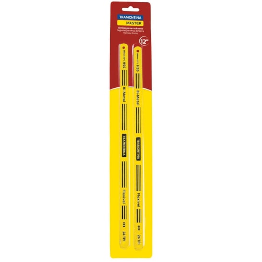 Lâmina Para Arco De Serra Master 12 Com 24 Dentes 2 Peças Em Aço Tramontina - Imagem principal - 96edc578-420a-46db-a94b-23b361fd44ee