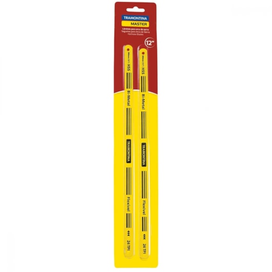 Lâminas Para Arco de Serra Master 12 Com 18 Dentes Em Aço 2 Peças Tramontina - Imagem principal - b57782b4-3a1e-4208-ac44-72d73e671162