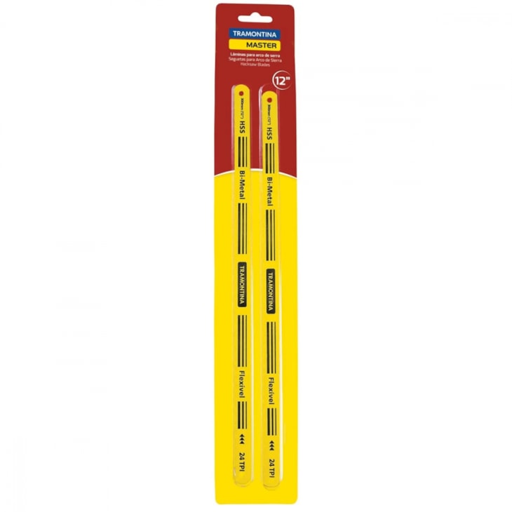 Lâminas Para Arco de Serra Master 12 Com 18 Dentes Em Aço 2 Peças Tramontina