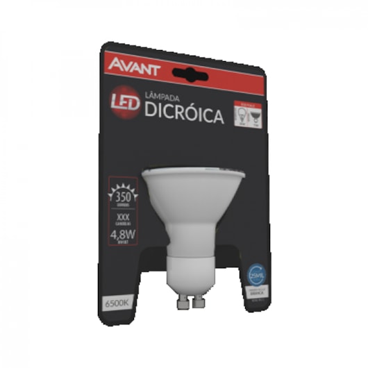 Lâmpada De Led Dicróica 3000K 4,8W Bivolt Avant - Imagem principal - 36e415c8-b6e7-43ea-85a6-016106348b3e