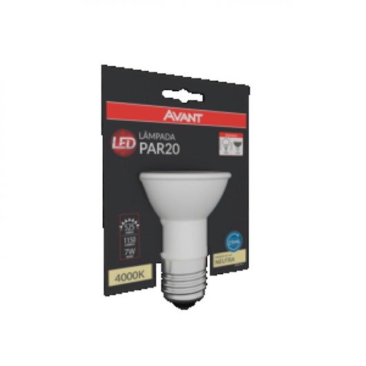 Lâmpada De Led Par20 Luz Neutra 7W 4000K Bivolt Avant - Imagem principal - 8c84fe4e-d7a9-4f1e-8165-7ba338bbbdbb