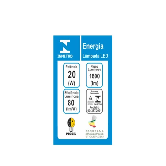 Lâmpada High Led TKL 110 6500K E27 17032 Taschibra 20W - Imagem principal - 5a1dcaca-72cf-432d-9b3f-3124d909caa3