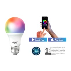 Lâmpada Inteligente LED Smart Wi-Fi Bulbo Pera NEO 10W Luz Dimerizável Amarela-Branca-RGB Base E27 Bivolt Avant