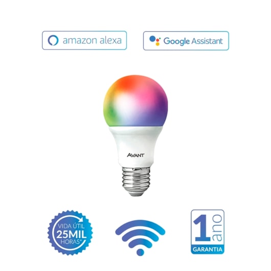 Lâmpada Inteligente LED Smart Wi-Fi Bulbo Pera NEO 10W Luz Dimerizável Amarela-Branca-RGB Base E27 Bivolt Avant - Imagem principal - 239fc134-b2bc-4e29-9a0b-5e3ebadcf5aa