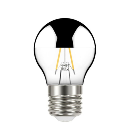 Lâmpada Led Filamento Defletora Espelhada Bolinha G45 Prata Taschibra Autovolt - Imagem principal - 9893a530-c64a-4d78-996a-9b29b1532c82