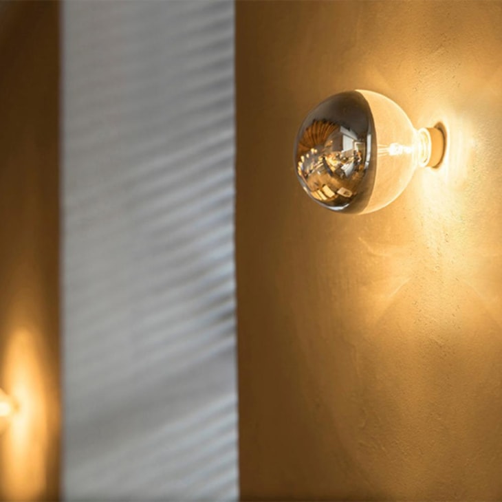 Lâmpada Led Filamento Defletora Espelhada Globo G95 Prata Taschibra Autovolt