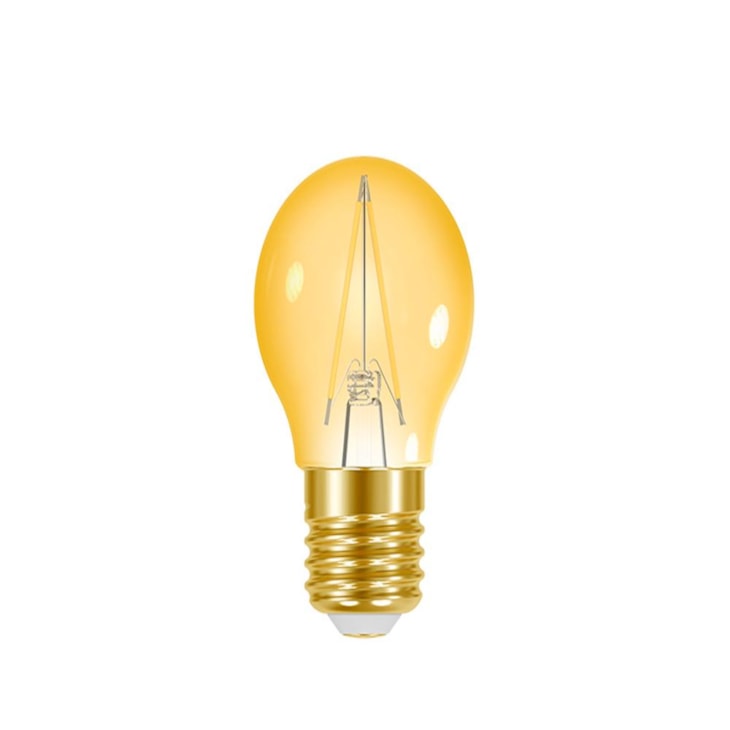 Lâmpada Led Filamento Vintage Bolinha G45 Âmbar Taschibra Autovolt