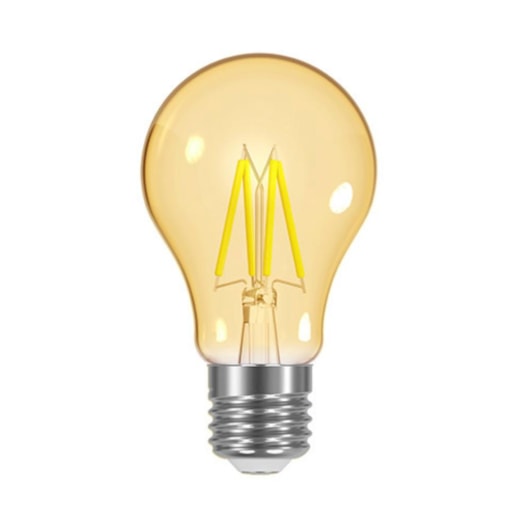 Lâmpada Led Filamento Vintage Dim A60 Ambar Taschibra 220V 4W - Imagem principal - dd095244-4014-42c4-996f-96072449ffbc