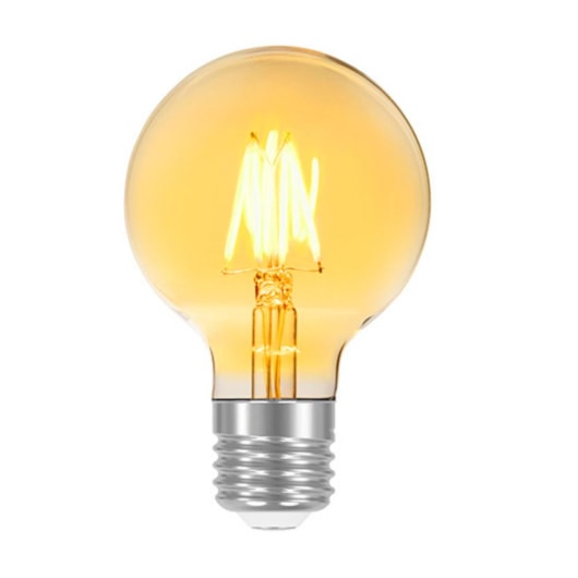 Lâmpada Led Filamento Vintage Dim Globo G80 Ambar Taschibra 220V 4W - Imagem principal - 40e981fc-585e-4352-8847-778ee9a8c31b
