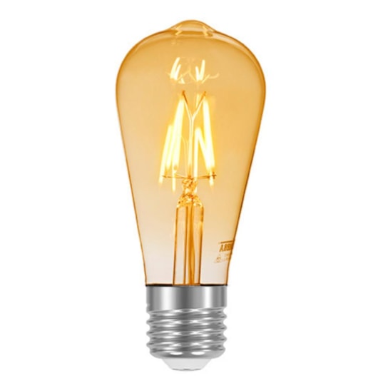 Lâmpada Led Filamento Vintage St64 Ambar Taschibra Autovolt 4W - Imagem principal - 63ae4067-db35-4b4a-86ae-ef7b070af3b5