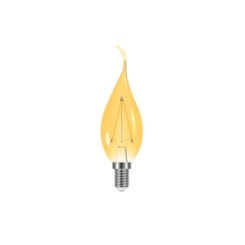 Lâmpada Led Filamento Vintage Vela Bico Torcido B35 3W 220V Âmbar E14 Taschibra