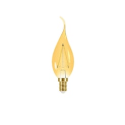 Lâmpada Led Filamento Vintage Vela Bico Torcido B35 3W Autovolt Âmbar Taschibra
