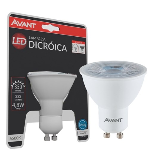 Lampada LED Mini Dicroica MR11 4W Luz Branca 6500K Base GU10 Bivolt Avant - Imagem principal - 6e705bcb-75b4-43e4-99d7-999fd382deaf