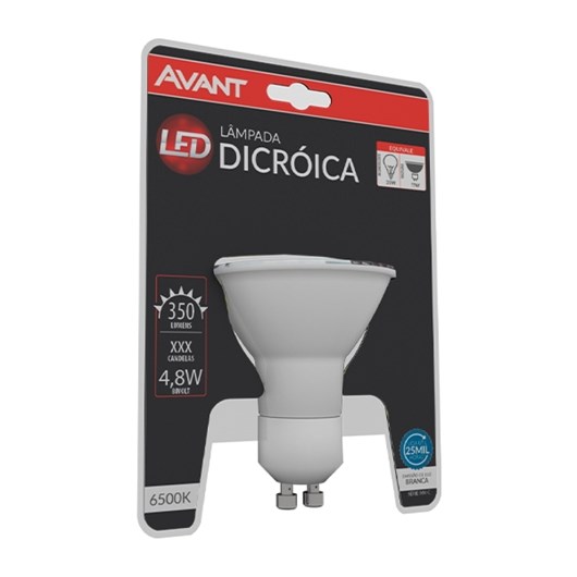 Lampada LED Mini Dicroica MR11 4W Luz Branca 6500K Base GU10 Bivolt Avant - Imagem principal - 6f74540c-2799-447d-bb19-3e0d9ee31ba1