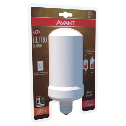 Lâmpada Led Retrô Flamma E27 4W Bivolt Avant - Imagem principal - feb392d0-88be-455b-8c1d-61abc2014e6b