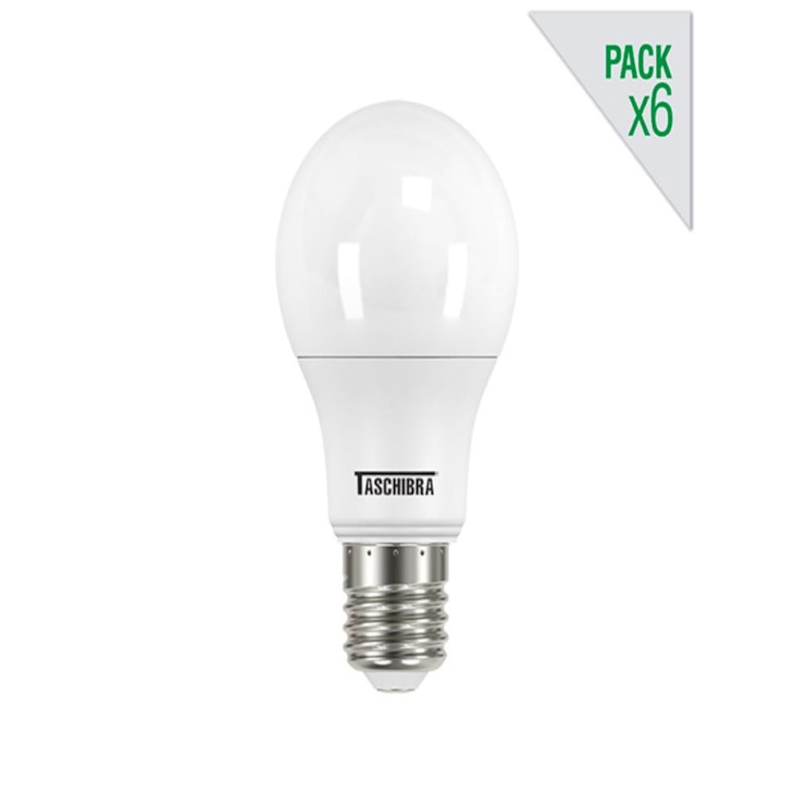 Lâmpada Led Tkl60 6500K PACK X6 19092 Taschibra 9W