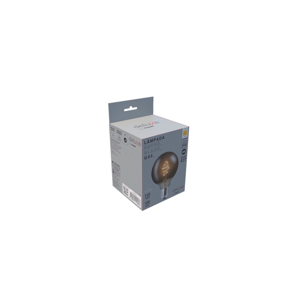 Lâmpada Retrô Black St64 E27 Ambar 2200k 5w Bivolt Avant Lâmpada Retrô Black St64 E27 Ambar 2200k 5w Bivolt Avant