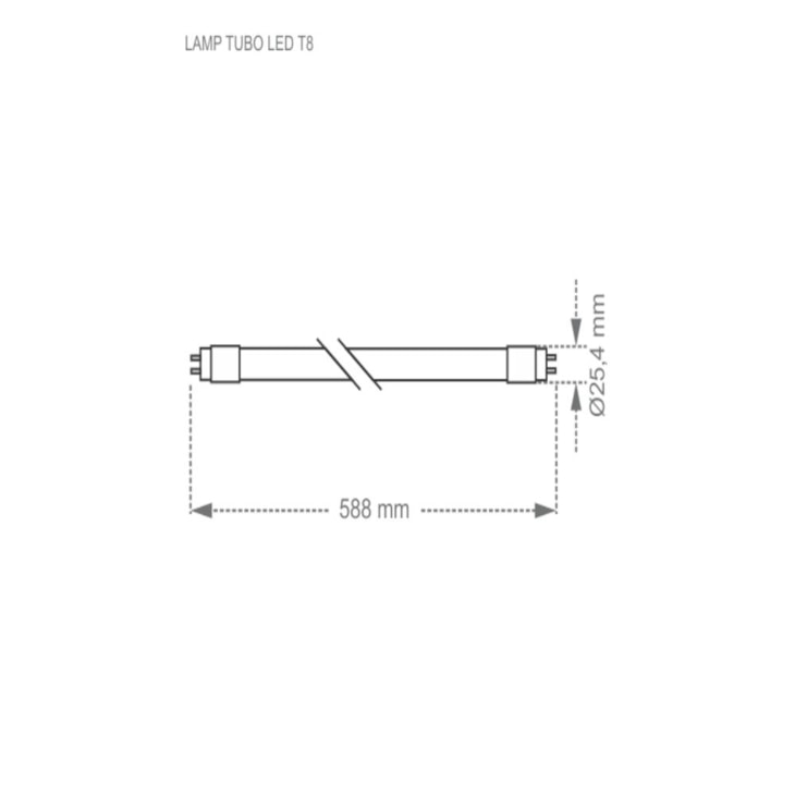 Lâmpada Tubo Led T8 6500K 15936 Taschibra 60cm 9,9W