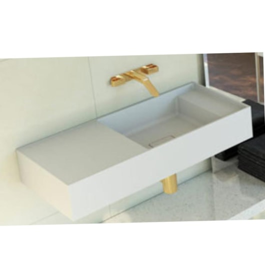 Lavatório Arles E Duramatt Fosco Branco Acetinado Suspenso Sabbia - Imagem principal - 73455e8e-5fb3-4e45-947e-90bb85022751