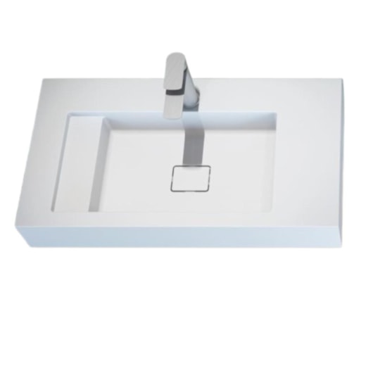 Lavatório De Apoio Duramatt Rodes 80 Branco Fosco Acetinado Sabbia - Imagem principal - 07cf18d4-74c4-4909-bdb7-fcd122b9ea2a
