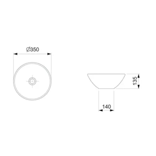 Lavatório De Apoio Redonda R1 Biscuit Incepa 35cm - Imagem principal - 4f47a8bf-376c-4579-8018-cb5744b6fd07