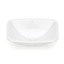 Lavatório De Embutir Retangular Branco Celite