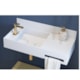 Lavatório Duramatt Suspenso Esquerdo Com Toalheiro Frontal Arles Branco Fosco Acetinado Sabbia - c7c2ae83-86aa-4c0e-a9d9-d9e470a00b54