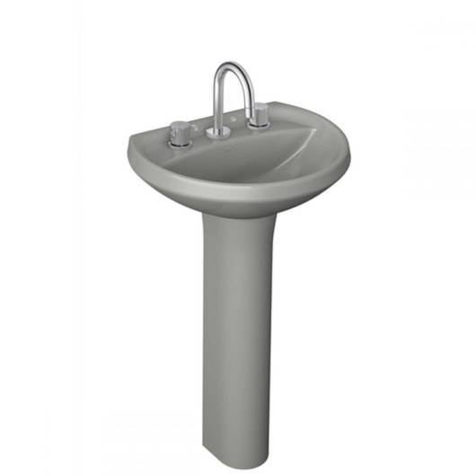 Lavatório Izy 46x36cm L915 Cinza Real Deca - Imagem principal - e10835d0-5581-4661-a771-e60937ded9ac