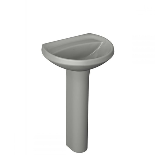 Lavatório Izy 46x36cm L915 Cinza Real Deca - Imagem principal - e02c0057-d866-4ff3-9286-7d26525e31ec