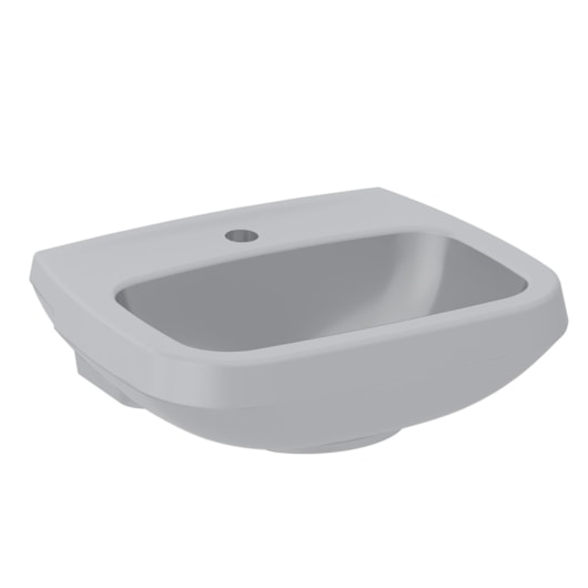 Lavatório Para Coluna 495x410 Furo Central Sem Ladrao City Cinza Celite - Imagem principal - ac44af05-0f2a-48e5-9fcb-fe7ba7cd0552