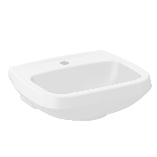 Lavatório Para Coluna City Branco Celite 50x41cm - Imagem principal - 7743693e-9903-4269-bf4b-76d16b665b81