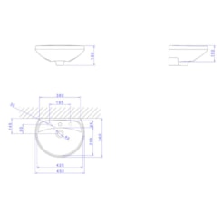 Lavatório Para Coluna Izy 46x36cm Branco Deca