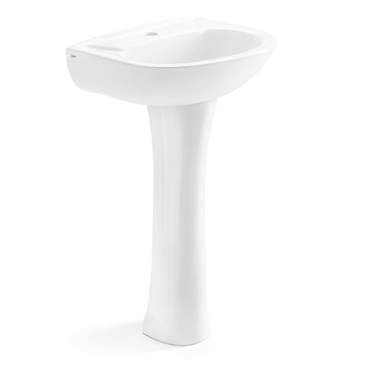 Lavatório Para Coluna Saveiro Branco Celite 47x39cm - Imagem principal - 01f0b24d-754f-4001-843d-6aef5fb678de