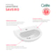 Lavatório Para Coluna Saveiro Branco Celite 47x39cm - e65034de-e355-431d-9e8d-294084ccacf3
