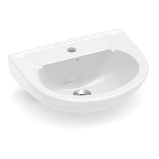 Lavatório Para Coluna Saveiro Branco Celite 47x39cm - Imagem principal - 861b58cc-65ca-4dc1-8a6b-98b9ac78e4ec