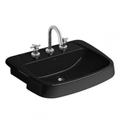 Lavatório Semi Encaixe 58x45cm Com Mesa L.82.95 Ébano Deca