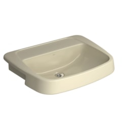 Lavatório Semi Encaixe Com Mesa 21,5x44,5cm L.82.37 Creme Deca