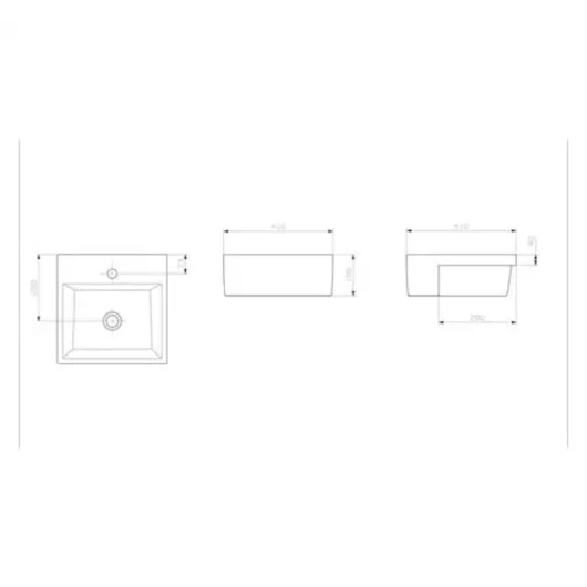 Lavatório Semiencaixe Q2 Branco Incepa 41x41 cm - Imagem principal - 51ff6c65-c29e-4c4f-988e-5738f0c93ba7
