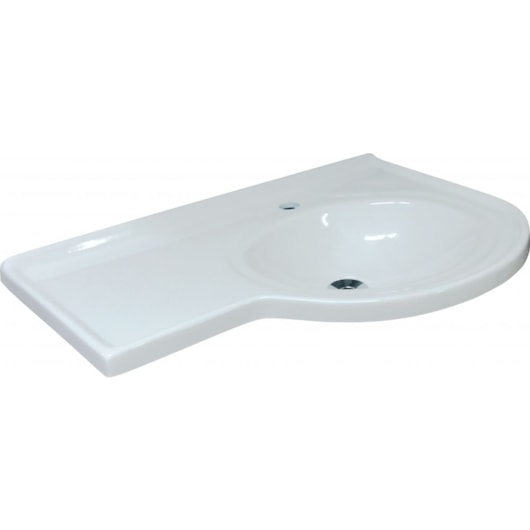 Lavatório Sintético Curvo 64 547502 Branco Rorato - Imagem principal - 4f311949-9767-4ed1-92fc-10e41f8a3d21